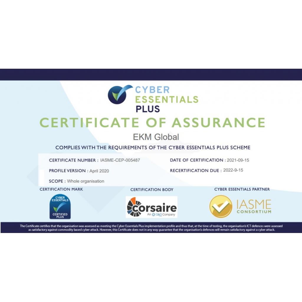 EKM have again secured government approved Cyber Essentials certification