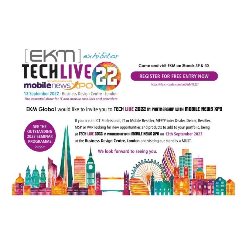 EKM Global to Showcase Remote Service Management & XaaS  Enablement Channel Opportunities at Technology Live